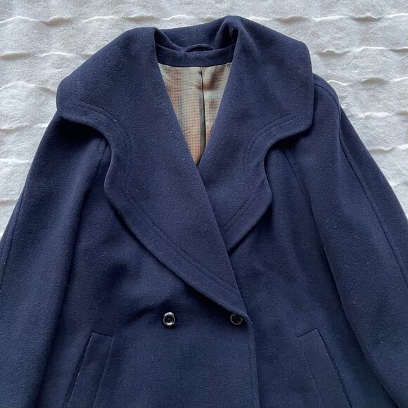 Vintage Gil Bret Wool Blend Shawl Collar Classic Double Breasted Long Overcoat - Picture 7 of 16